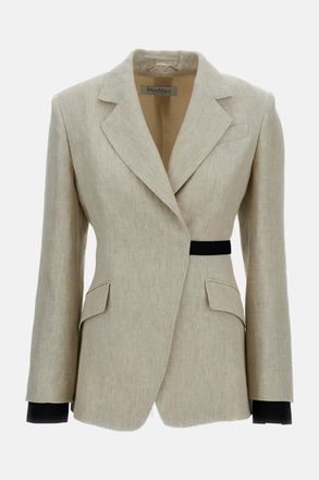 Max Mara Giacca Neutro In Lino