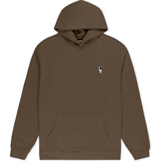 Dalix Astronaut Relaxed Midweight Fleece Pullover Hoodie in Walnut at Nordstrom, Size Xx-Large
