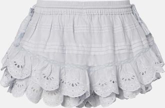 Isabel Marant Shorts Puria in cotone sangallo