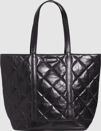 Vanessa Bruno Cabas M Cuir Matelass&eacute; Noir