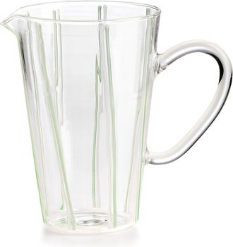 IVV soul borosilicate glass carafe with colored jade lines lt- 1-2