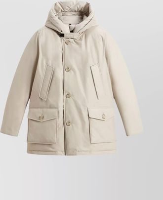 Woolrich hooded long parka padded design