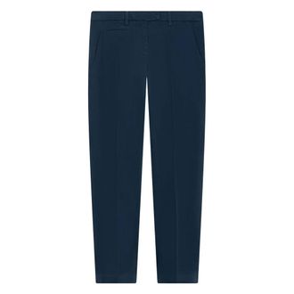 Dondup Broeken, Dames, Blauw, W32, Katoen, Perfecte Slim-fit broeken