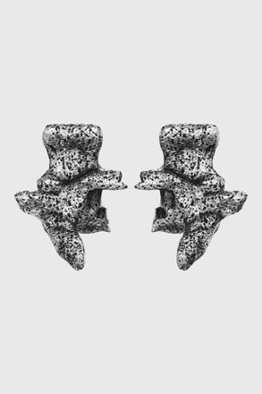 Diesel Silver-tone stud earrings - Earrings - Unisex - Grey