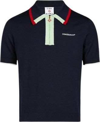 Casablanca Polo de lana - Tops - Hombre - Azul - XL