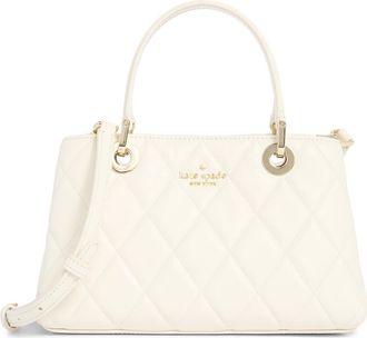 Kate Spade New York carey small quilted sullivan satchel bag in Meringue at Nordstrom Rack