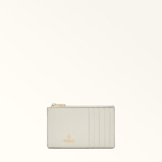 Furla Camelia Porta Carte Di Credito M Panna Bianco Pelle Stampata Donna