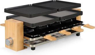 Princess Raclette Pure 8 Negra Madera Para 8 Personas