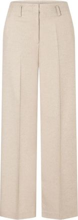 More & More Wijde broek - Dames - Wijde Broeken - Beige - M - Broeken