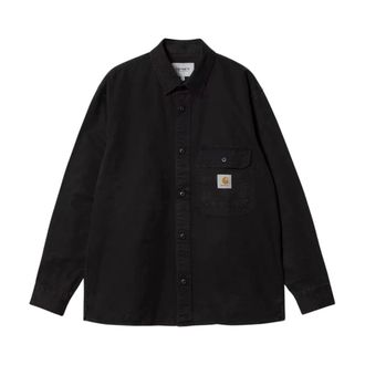 Carhartt Work in Progress Carhartt Wip, Casual Shirts, male, Black, Size: S Reno Shirt Jac