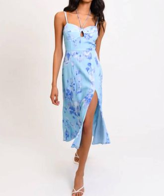 Hutch Erika Dress In Sky Blurred Berry Floral