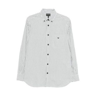 Emporio Armani Casual Shirts, male, White, Size: S Emporio Armani Shirts