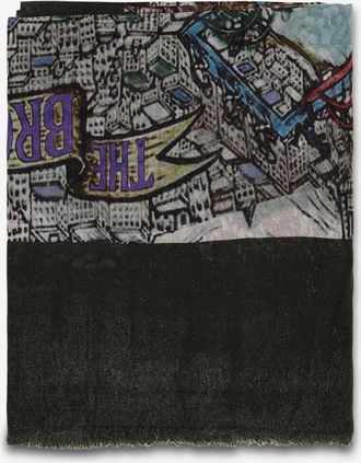 19 Andrea's 47 Bedruckter Schal aus Kaschmir New York