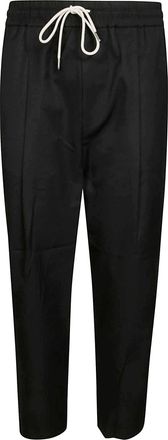 Dr&ocirc;le de Monsieur Relaxed Fit Straight Leg Trousers with Elasticated Waistband