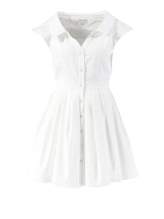 Alexander McQueen Blusenkleid Wei&szlig;