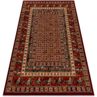 RugsX Rugsx - Alfombra De Lana Kashqai 4301 300 Oriental, Marco Terracota / Verde Red 120x170 Cm