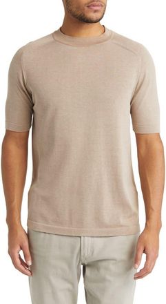 Jack Victor Victoria Cotton & Silk T-Shirt in Sand at Nordstrom Rack, Size X-Large