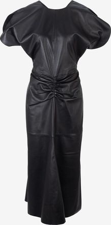 Victoria Beckham Langes Nappalederkleid mit Raffungen