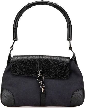 Gucci 2000-2015 Canvas Bamboo Jackie hobo bag - Black