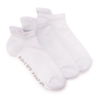 Muk Luks Cotton Compression Ankle Socks 3 Pair Pack in White at Nordstrom