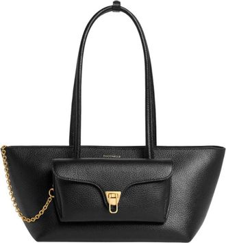 Coccinelle Double Beat Tote Bag - Dames - Shoppers - Zwart - ONE Size - Leer - Tassen