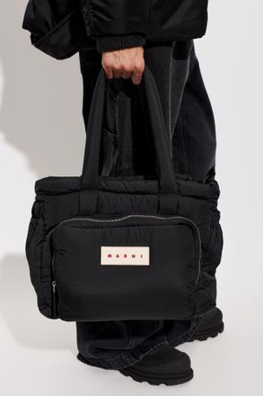 Marni Bag With Logo Patch, Mens, Black