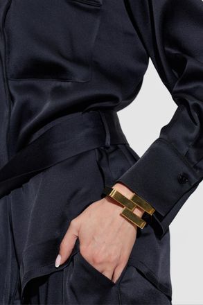Ferragamo Brass Bracelet, Womens, Gold