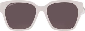 Balenciaga Grey Square Unisex Sunglasses BB0215SA 003 56