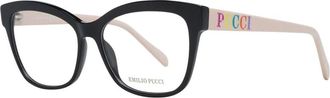 Pucci Zwarte vierkante optische monturen voor vrouwen - Dames - Brillen - Zwart - ONE Size - Accessoires