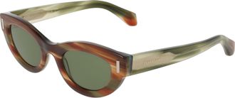 Ferragamo Green Cat Eye Ladies Sunglasses SF2062SE 280 49