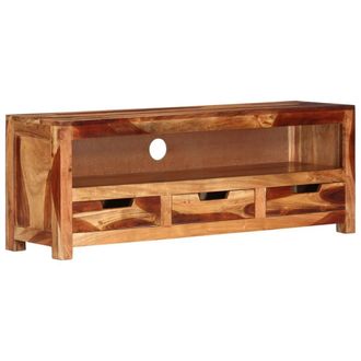 vidaXL Vidaxl - Mueble De Tv Madera Maciza De Acacia 110x30x40 Cm