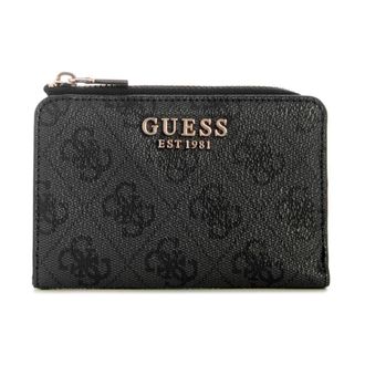 Guess Laurel Zip-Around Card Case - Dames - Portefeuilles - Zwart - ONE Size - Accessoires