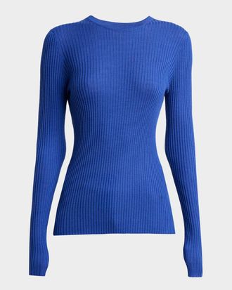 Gabriela Hearst Browning Cashmere-Silk Crewneck Sweater
