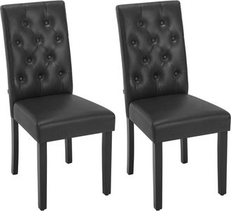 Woltu Juego De 2 Sillas De Comedor - Sillas Modernas, Sillas De Comedor, Sillas De Comedor, Negro - Woltu