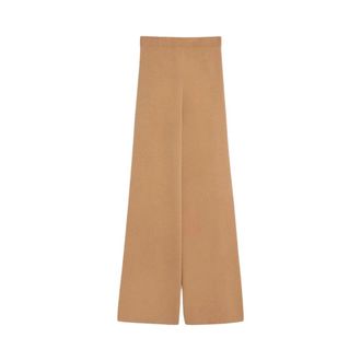 Max Mara Wijde broek - Dames - Broeken - Bruin - Maat: S