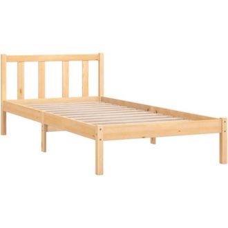 vidaXL Bed Frame without Mattress Solid Wood Single vidaXL