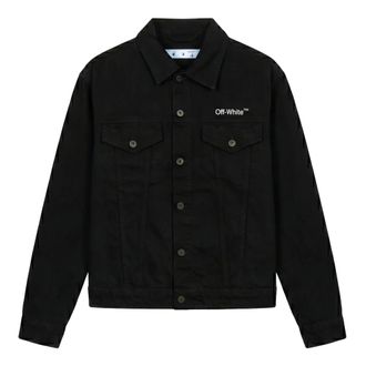 Off-white Diag Slim Denim Jacket - Heren - Jassen - Zwart - Maat: L Denim