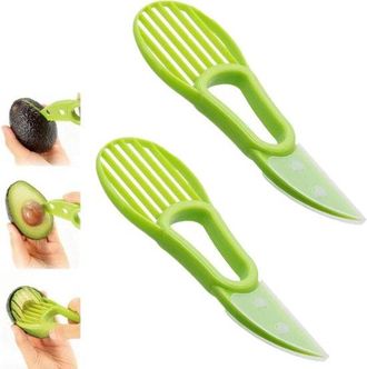 OEM Cortador De Aguacates De 4 Piezas - Aguacates Para Hacer Pur&eacute;, Deshuesar Y Preparar Guacamole (verde)