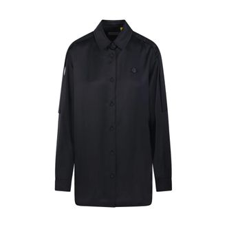 Moncler Dames, Blouses & Shirts, Zwart, Maat: XS Satijn