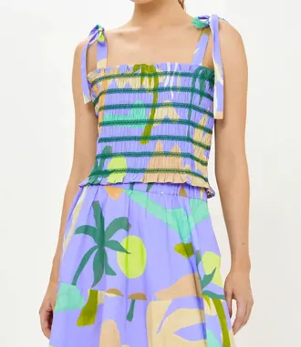 Oliphant Ella Top In Paradiso Blue
