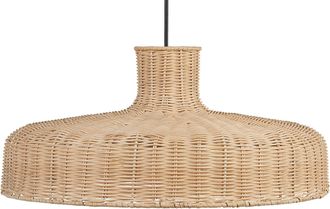 Beliani L&aacute;mpara De Techo De Rat&aacute;n Beige Natural 108 Cm Hecho A Mano Boho Tamarin