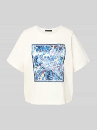 Oui T-Shirt mit Rundhalsausschnitt in Weiss, Gr&ouml;&szlig;e 36