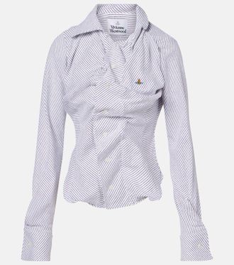 Vivienne Westwood Camicia in popeline di misto cotone a righe