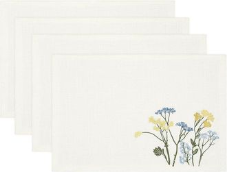 Lenox Set Of 4 Wildflowers Border Placemats