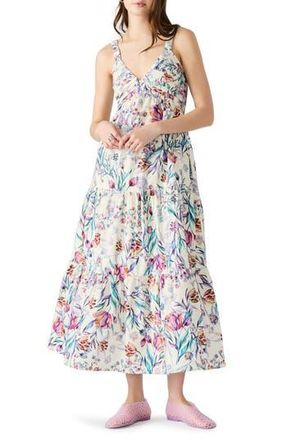 Steve Madden Eliora Floral Tiered Cotton Sundress in Antique at Nordstrom Rack, Size X-Small