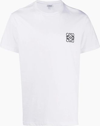 Loewe Mens Loewe Anagram Logo T Shirt White - Size: 40
