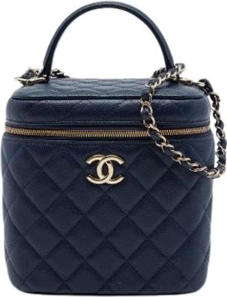 Chanel Borsa Chanel Pre-owned in Caviale Trapuntato - - Pre-owned - Donna - Blu - ONE SIZE