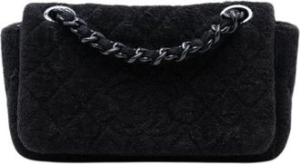 Chanel Borsa a tracolla vintage trapuntata in spugna Pre-owned - - Pre-owned - Donna - Nero - ONE SIZE