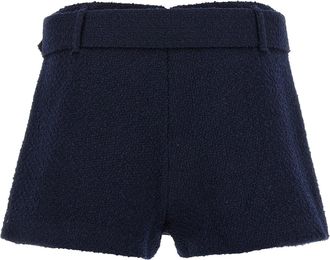 Self Portrait Boucl&eacute; Wool Blend Skort - Navy