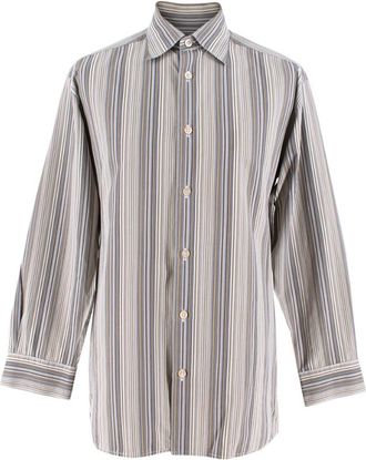 Ermenegildo Zegna Striped Button-Up Shirt Size M
